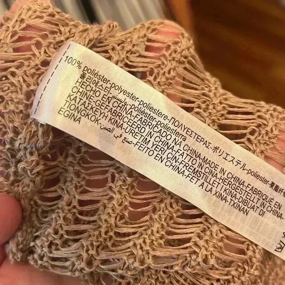 Zara Open Knit Round Neck Tank Sweater-Sz M - Picture 6 of 7